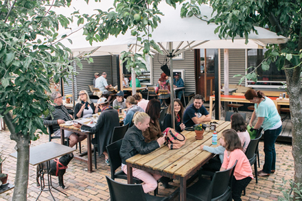 RedBeard sourdough bakery cafe courtyard